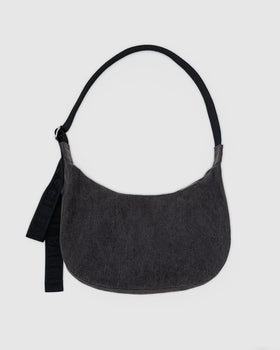 Medium Denim Crescent Bag O9