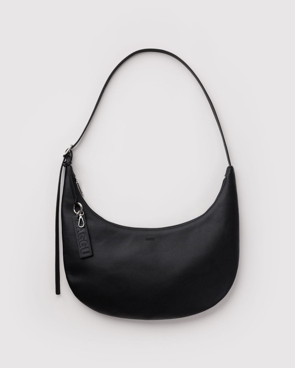 Medium Recycled Leather Flat Crescent P5