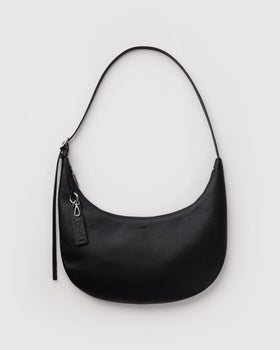 Medium Recycled Leather Flat Crescent P5