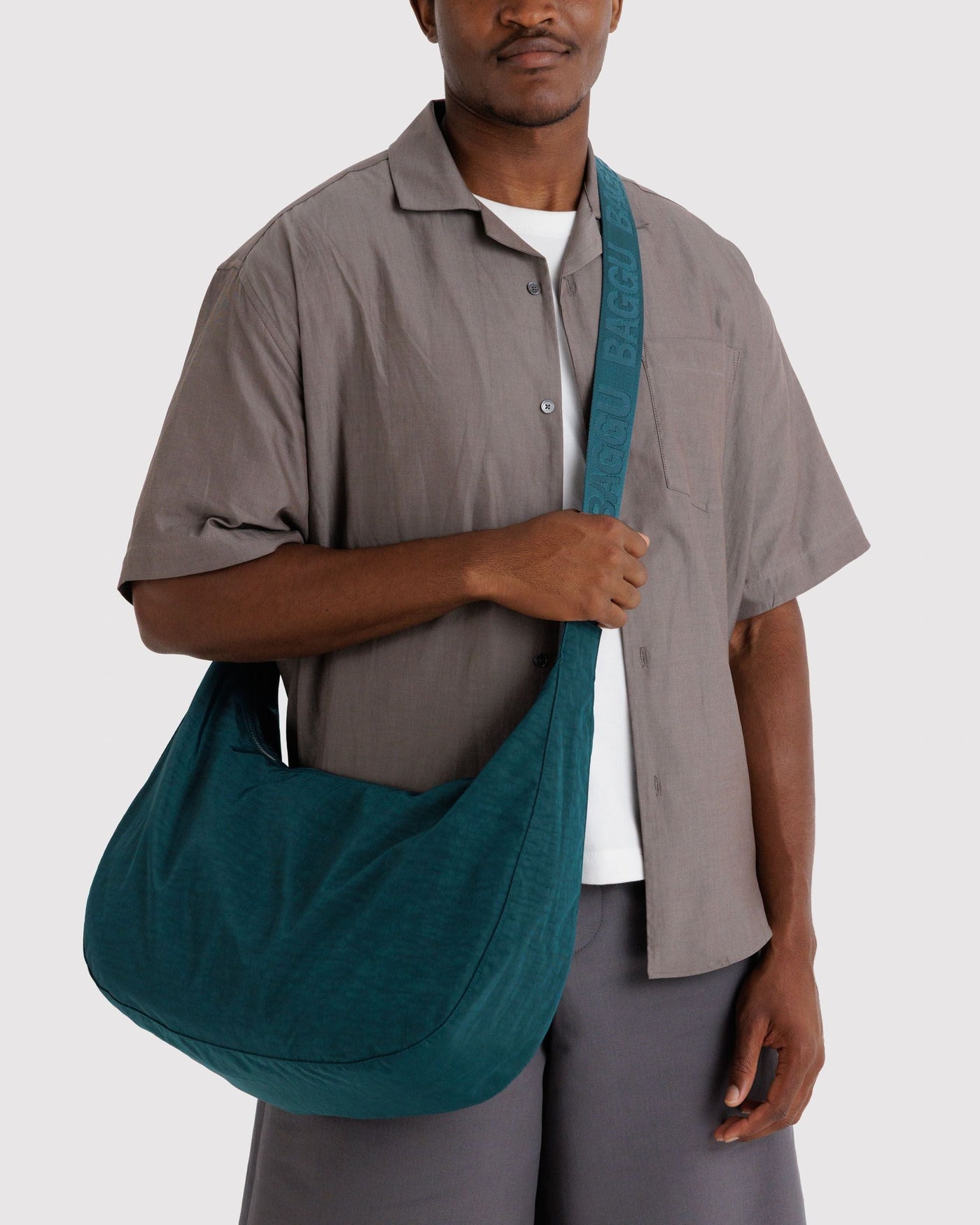 Large Nylon Crescent Bag U3