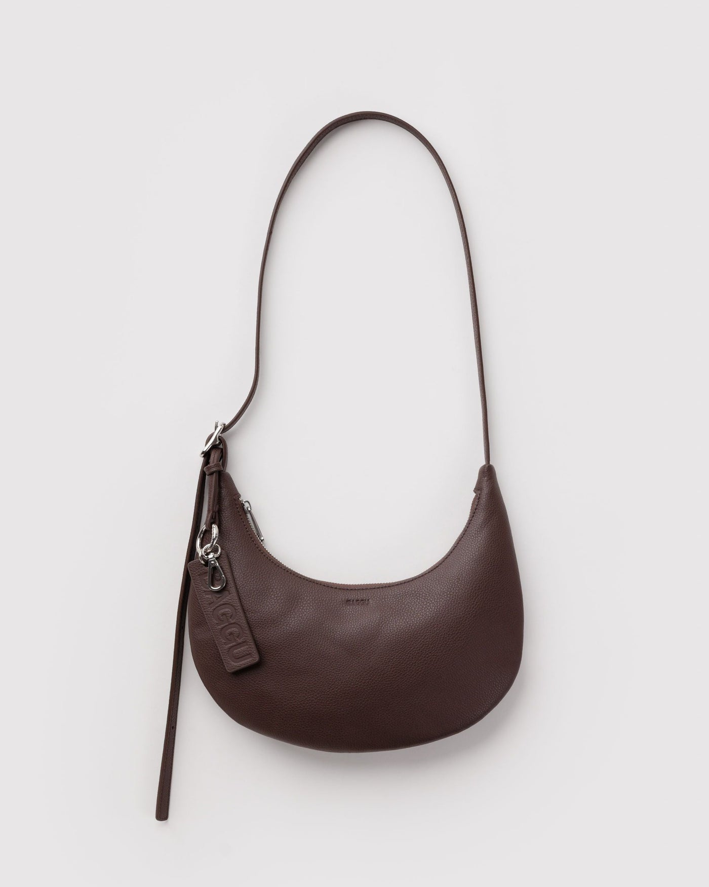 Small Recycled Leather Flat Crescent E0