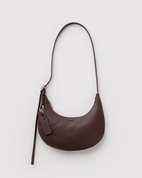 Small Recycled Leather Flat Crescent E0
