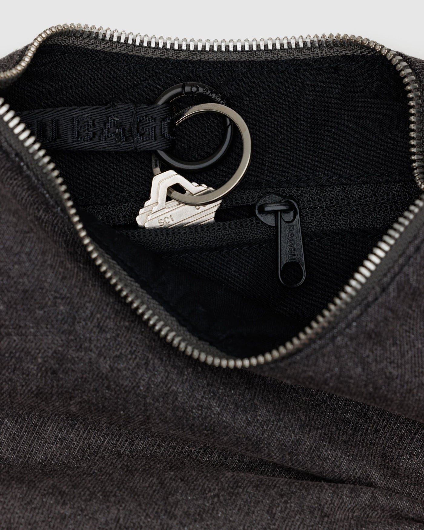 Small Denim Crescent Bag L6