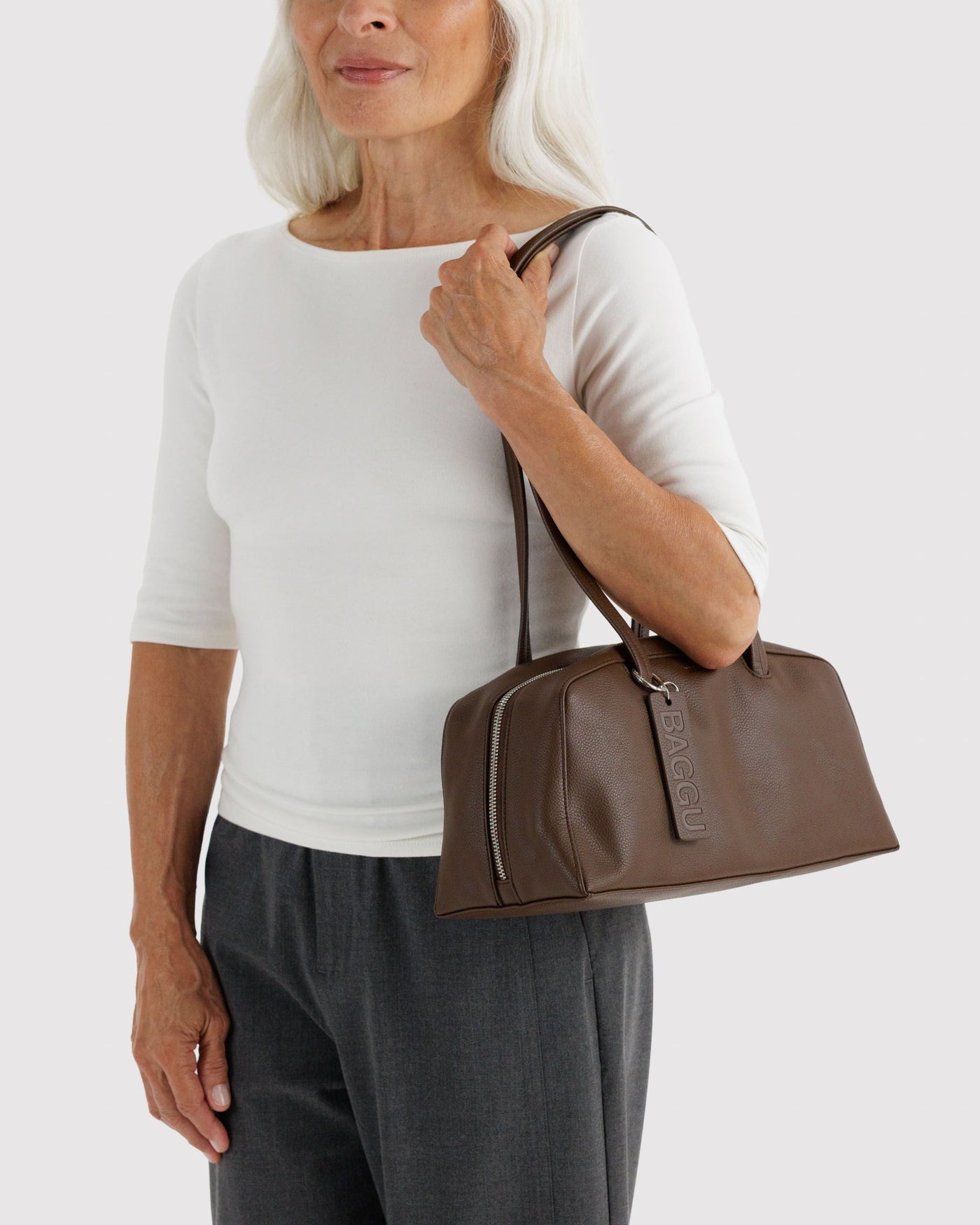 Recycled Leather Bowler Bag T0