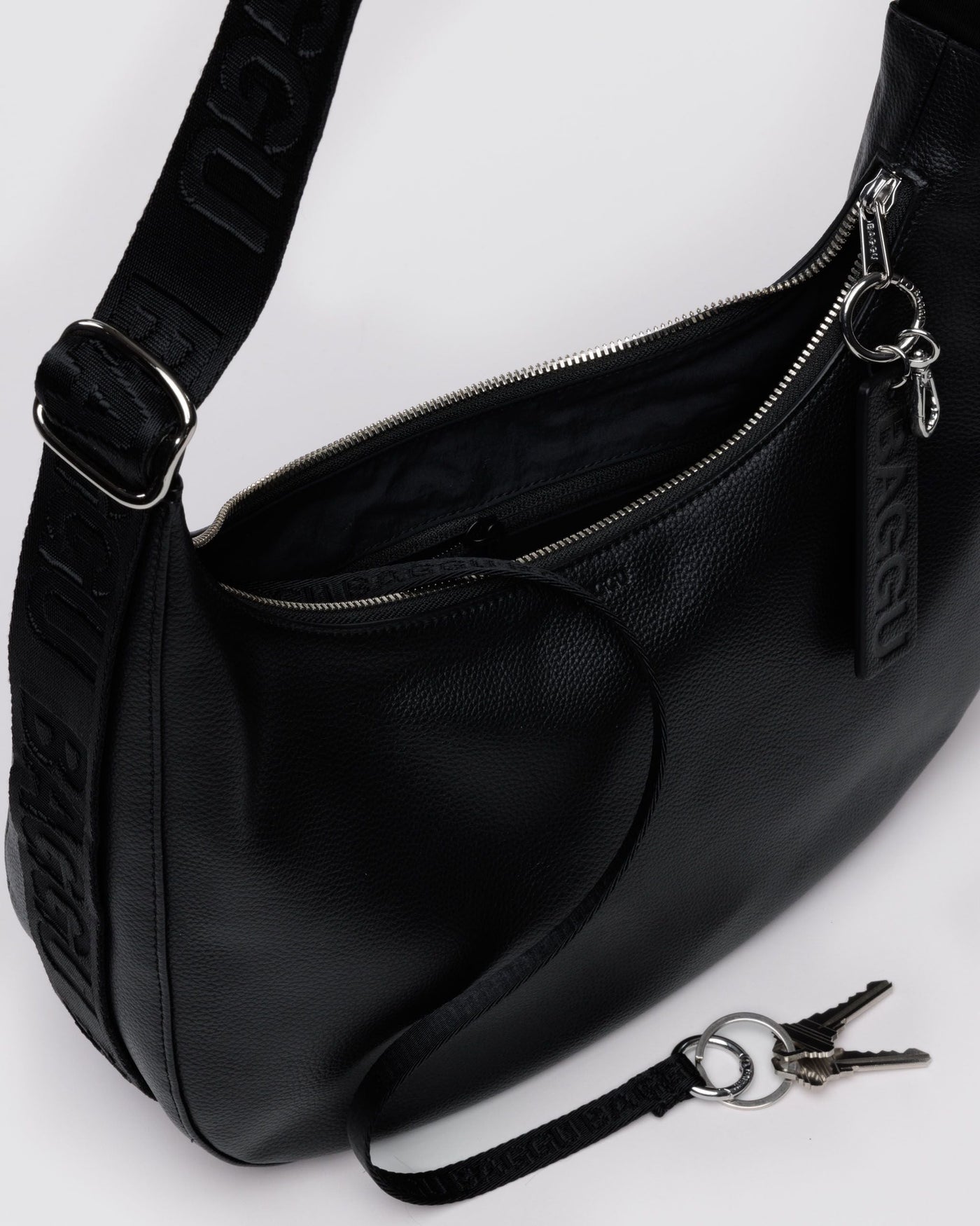 Medium Recycled Leather Crescent Bag T9