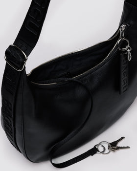 Medium Recycled Leather Crescent Bag T9