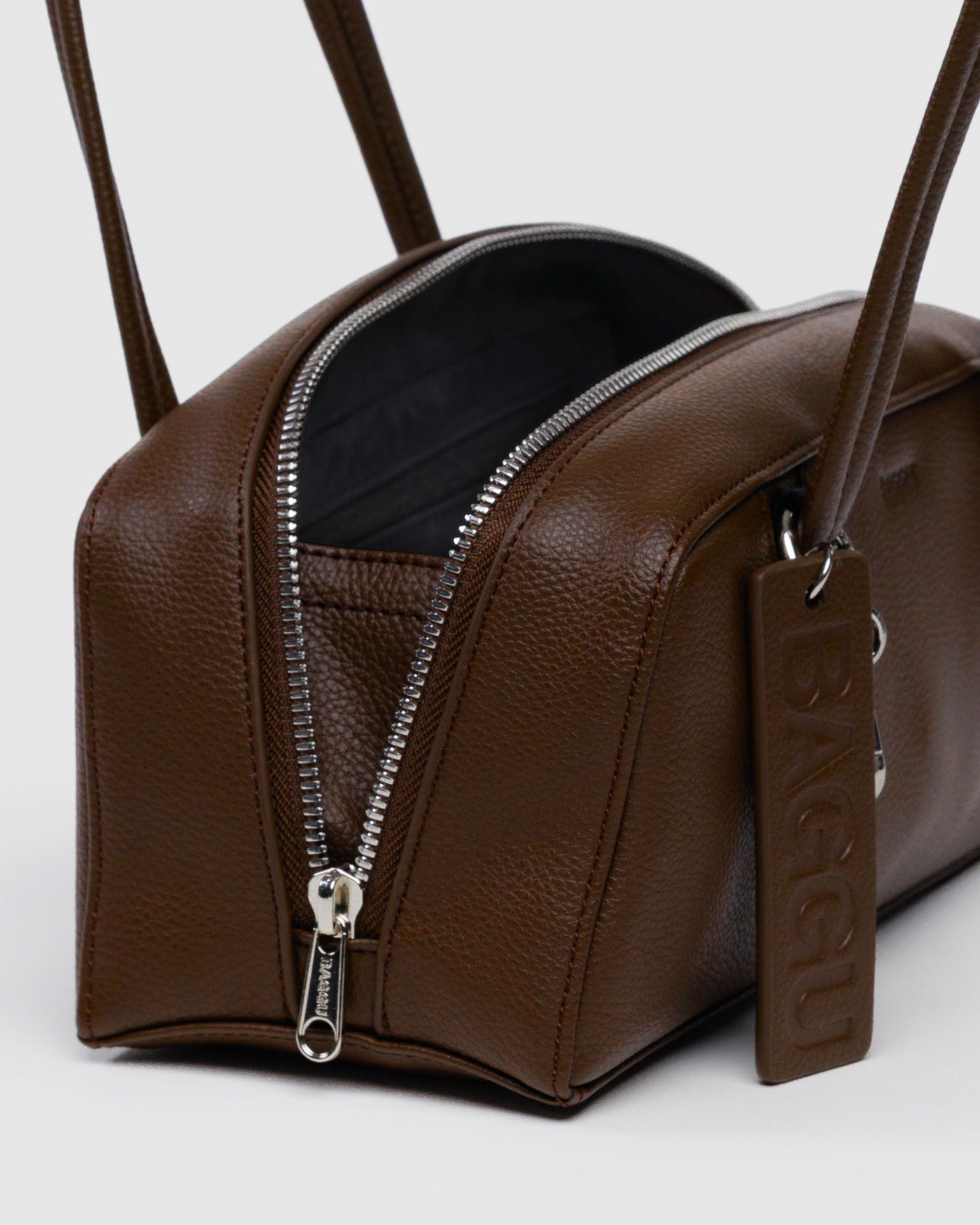 Small Recycled Leather Bowler Bag O6