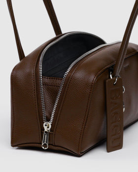 Small Recycled Leather Bowler Bag O6