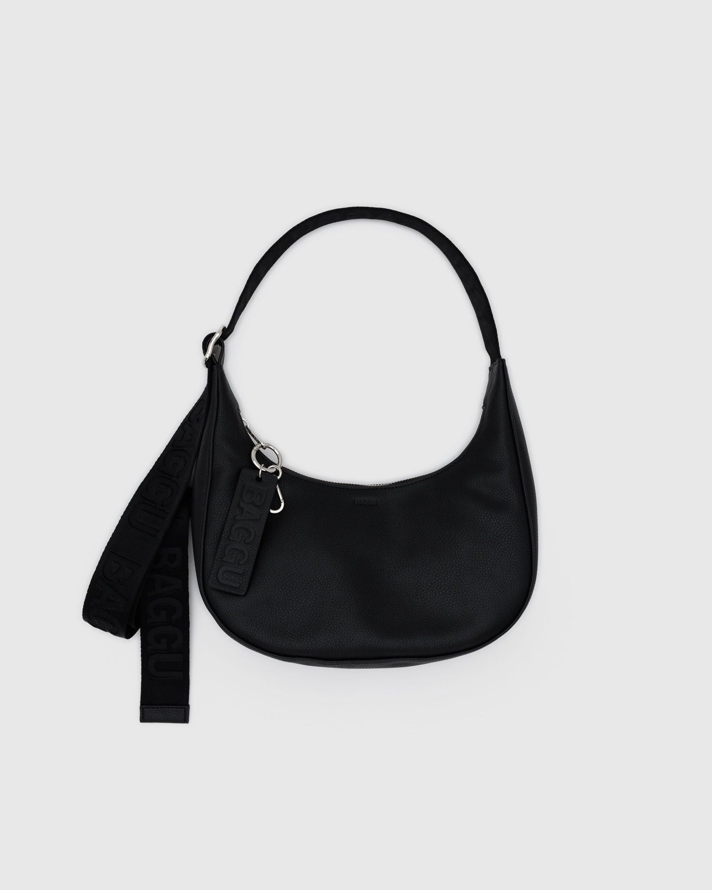 Small Recycled Leather Crescent Bag O5