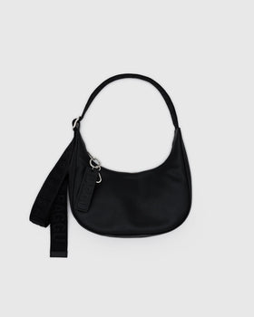 Small Recycled Leather Crescent Bag O5