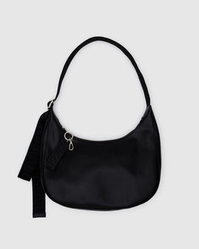 Medium Recycled Leather Crescent Bag T9